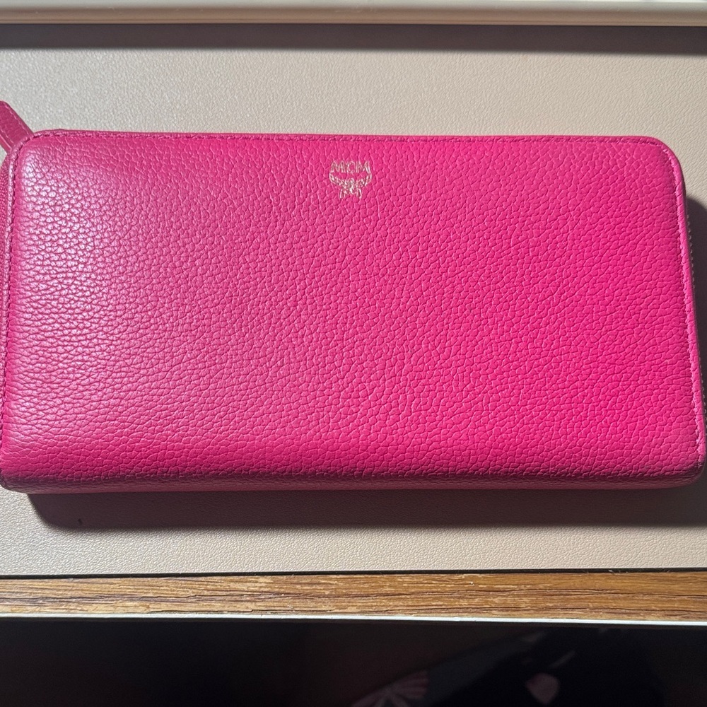 MCM Love Potion Zip Around Leather Wallet